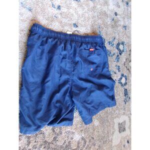 Faded Glory Swimwear Board Shorts Navy Blue Red Size M (32-34)